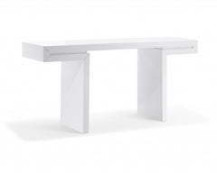 Console In High White Gloss Lacquer